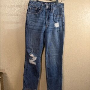 Hollister Ultra High-Rise Vintage Straight Blue Jeans